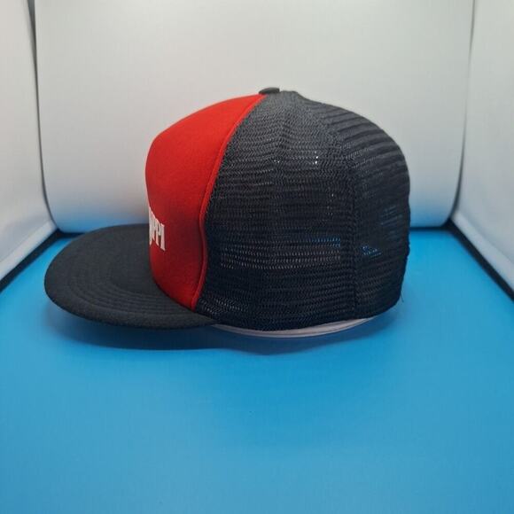 Vintage Mississippi Black Red Trucker Hat Cap Mesh Snapback - Picture 2 of 6